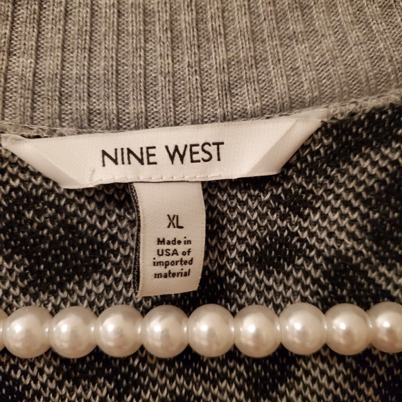 Nine West black & grey leopard print long cardigan, size XL, great condition - Picture 9 of 11